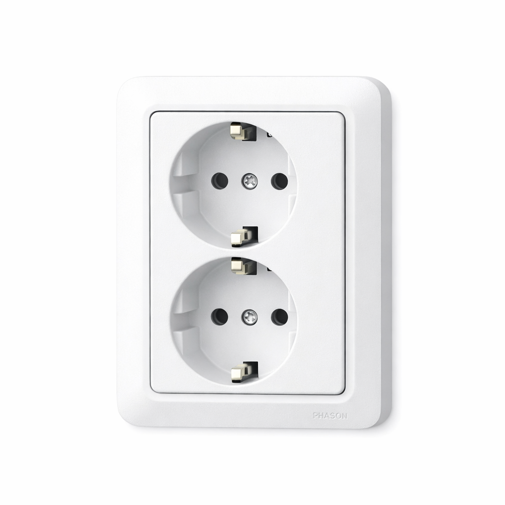 Vägguttag 2-Väg 2-Fas