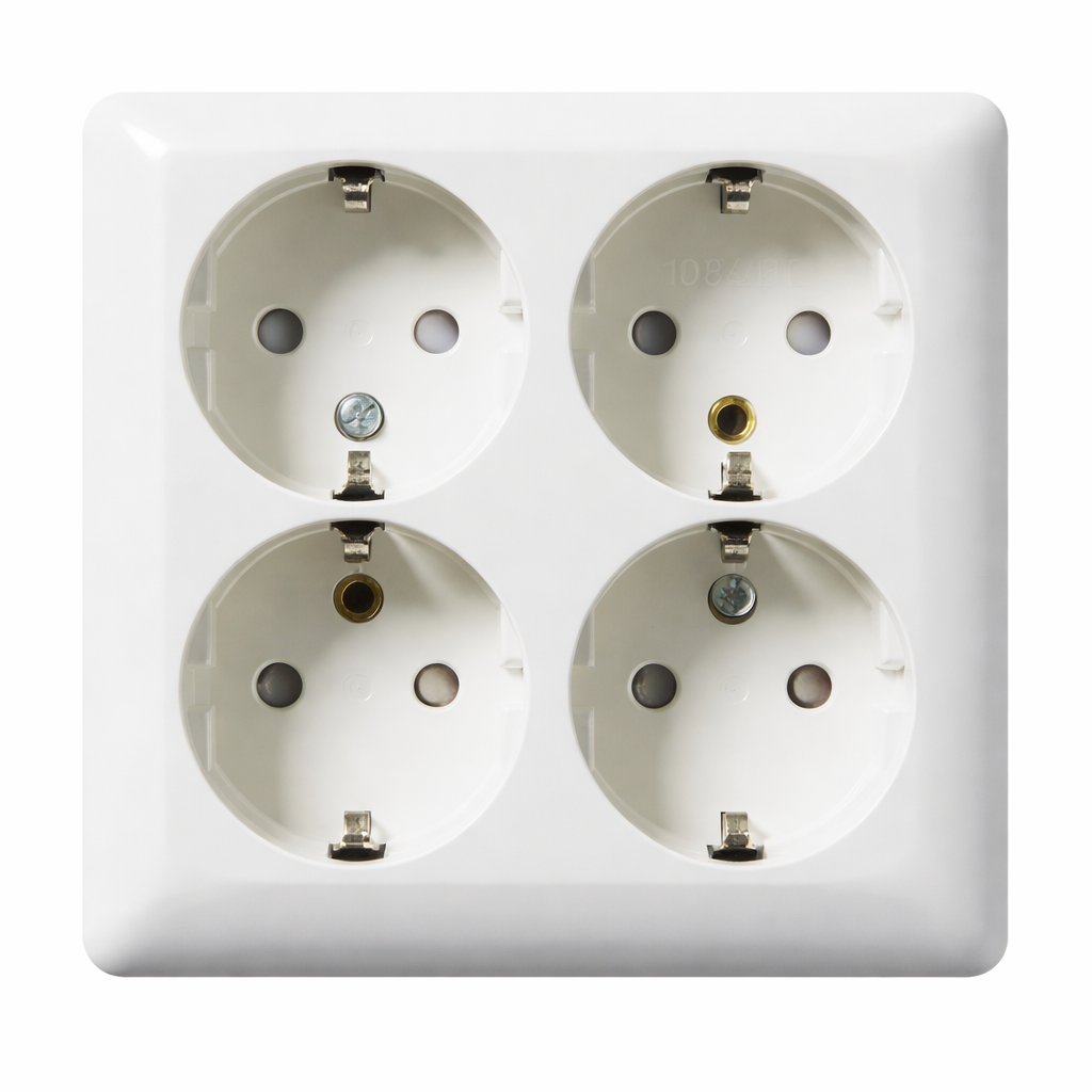 Vägguttag 4-väg