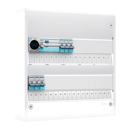 Elcentral 18x2 Säkringscentral (36 moduler)